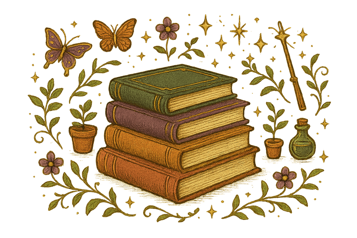 Image of drawn books